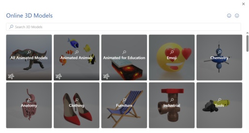 3D models in word